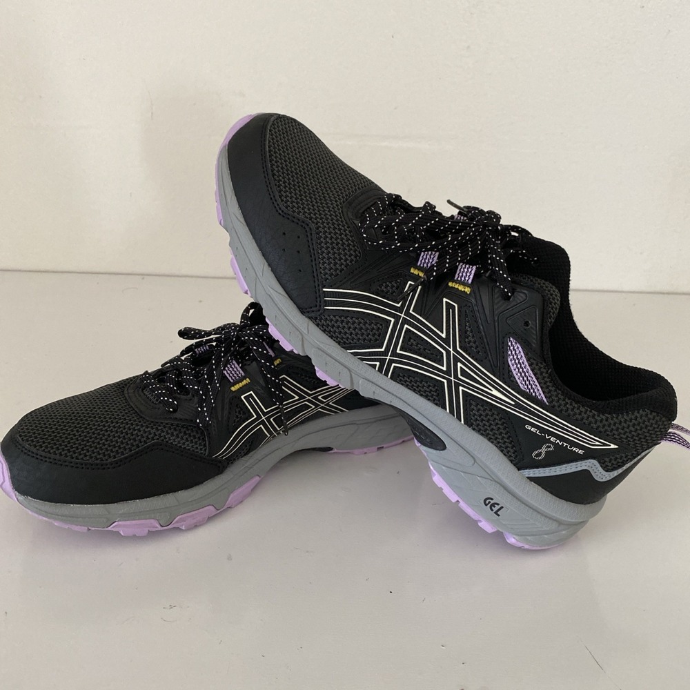 Asics Gel Venture 8 1012A706 Black Running Shoes Women's Size 9 W WIDE Running
